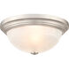Whitton 2 Light 13 inch Satin Nickel Flush Mount Ceiling Light